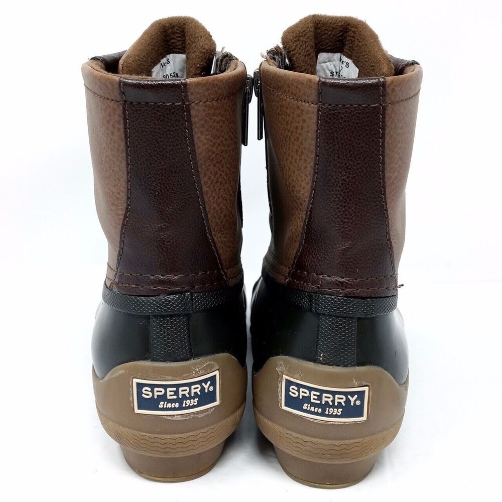 Sperry Brown Black Waterproof Syren Duck Rain Boots (STS80524) - Womens Size 7 - Picture 5 of 9
